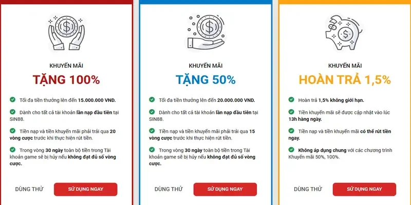 Nhà cái tổ chức nhiều ưu đãi giá trị hơn hết